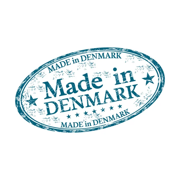 Зроблено в Данії штамп гранж — стоковий вектор
