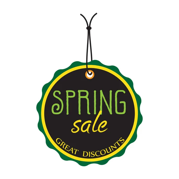 Etiqueta de venda de primavera — Vetor de Stock