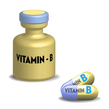 B vitamini şişe kapsül ile