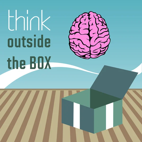 Think outside the box — Stock Vector