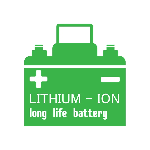 Bateria do carro do íon de lítio — Vetor de Stock