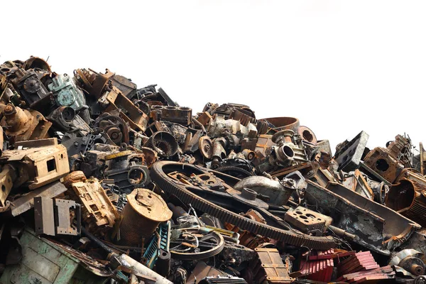 Góra Złomu Gotowa Recyklingu — Zdjęcie stockowe