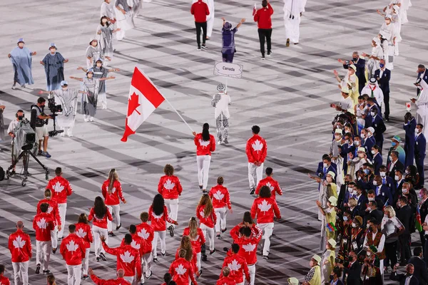 Tokio Japonia Lipca 2021 Ceremonia Otwarcia Igrzysk Olimpijskich Tokio 2020 — Zdjęcie stockowe