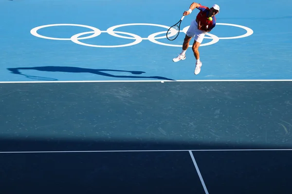 Tóquio Japão Julho 2021 Famoso Tenista Sérvio Novak Djokovic Apresenta — Fotografia de Stock