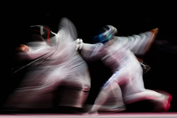 Tokyo Japan July 2021 Illustrative Photo Fencing Competitions Long Exposure — Stock Photo, Image