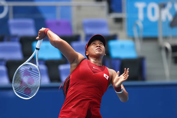 Tóquio Japão Agosto 2021 Famosa Tenista Japonesa Naomi Osaka Apresenta — Fotografia de Stock