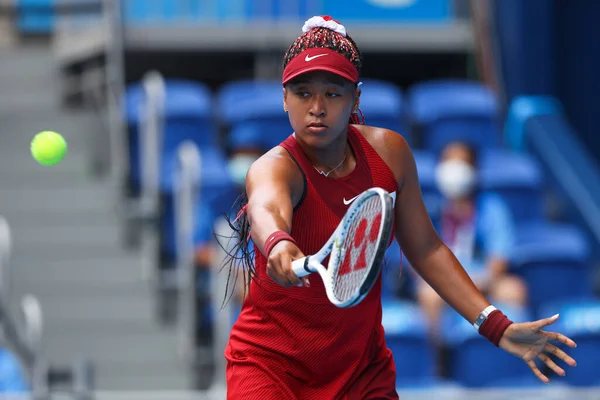 Tóquio Japão Agosto 2021 Famosa Tenista Japonesa Naomi Osaka Apresenta — Fotografia de Stock