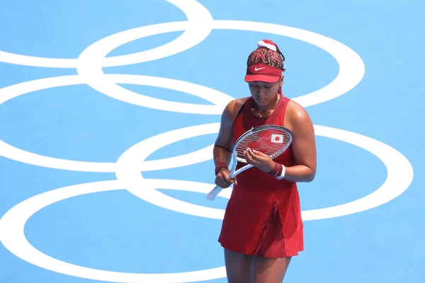 Tóquio Japão Agosto 2021 Famosa Tenista Japonesa Naomi Osaka Apresenta — Fotografia de Stock