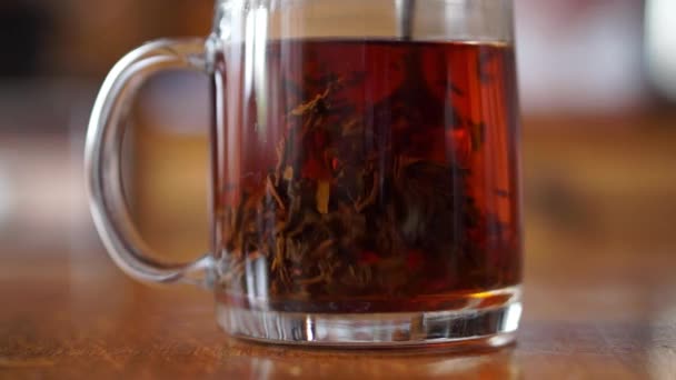 Movement of tea leaves — Stock Video