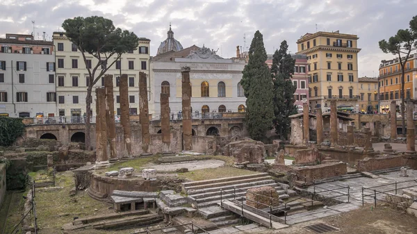 Largo di Torre Argentina en Roma.Santuario de Gatos —  Fotos de Stock