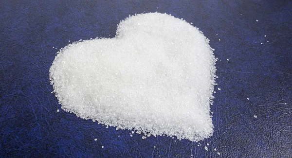 Image du cœur à partir des particules de sucre — Photo