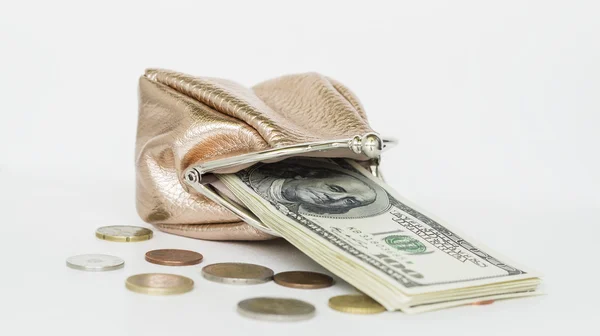 Purse with money — Stock Photo, Image