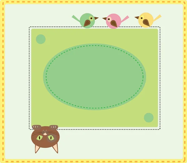 Birdies ve bir kedi ile neşeli sopa