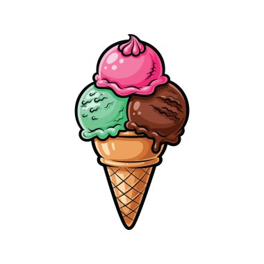 vektör dondurma külahı çizimi.