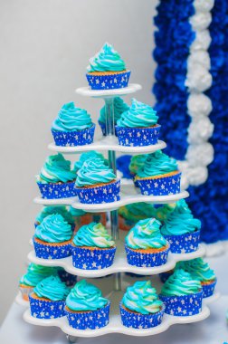 Çocuk bayramı için cupcakes, kek ve tatil çerezleri