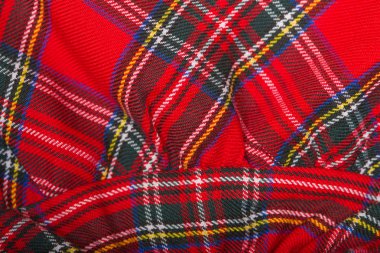 Kırmızı yün kumaş doku