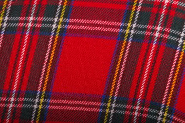 Kırmızı yün kumaş doku