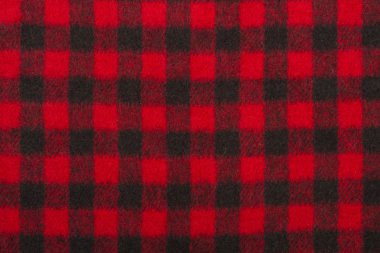 Kırmızı yün kumaş doku