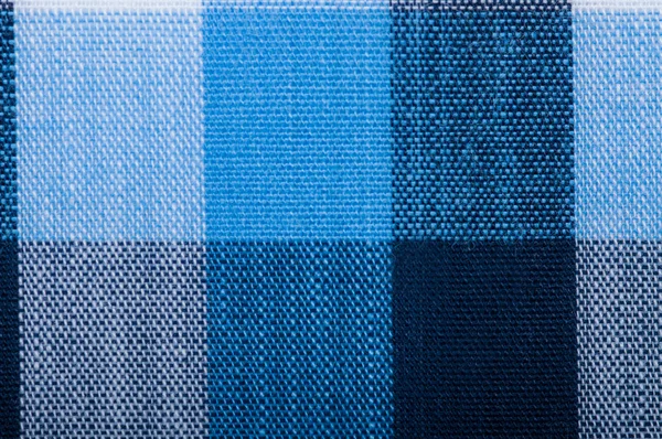 Textura de tejido de lana azul con celda —  Fotos de Stock