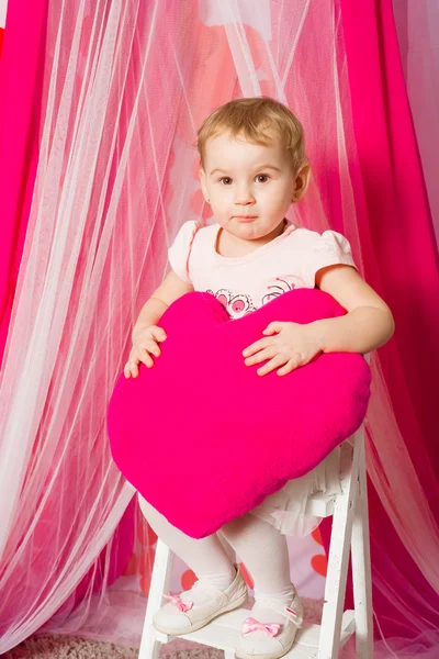 Little girl  in pink tutu skirt — Stock Photo, Image