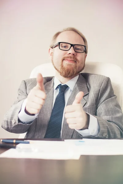 Gesturing Thumbs Up — Stock Photo, Image