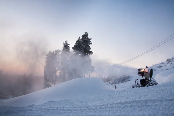 Solen i vinter kväll — Stockfoto