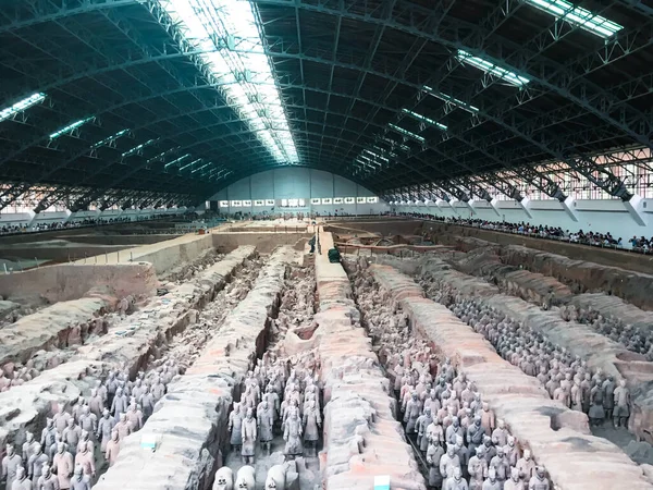 China Agosto 2018 Museo Mausoleo Del Emperador Qinshihuandi Con Ejército — Foto de Stock