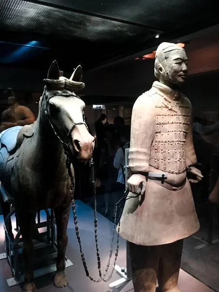 China Agosto 2018 Museu Mausoléu Imperador Qinshihuandi Com Exército Terracota — Fotografia de Stock