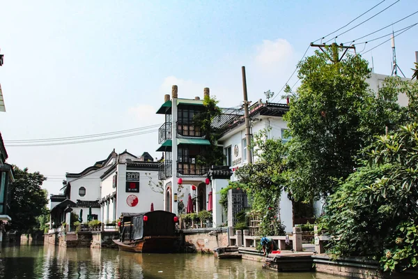 Suzhou China Aug 2018 Auf Den Engen Kanalstraßen Von Suzhou — Stockfoto