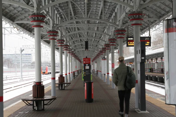 Moscú Rusia Noviembre 2020 Estación Metro Panfilovskaya Del Anillo Central Fotos De Stock Sin Royalties Gratis