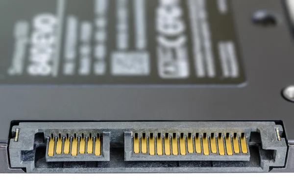 katı hal sürücü ssd sata bağlayıcı üzerinde beyaz izole