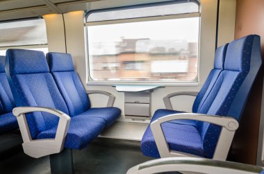 Uzun ve kısa mesafe için tren emtpy iç