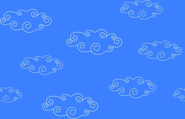 Nuages sans couture fond du ciel — Image vectorielle