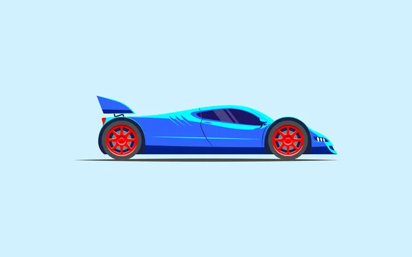 Coupé de voiture de sport stylisé avec un spoiler — Image vectorielle