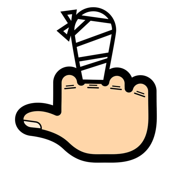 Obsceen gebaar met verbonden vinger — Stockvector