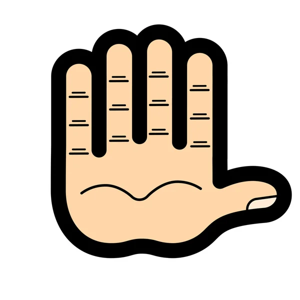 Cartoon hand gebaar stop — Stockvector