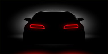 Karanlıkta parlayan araba farlar