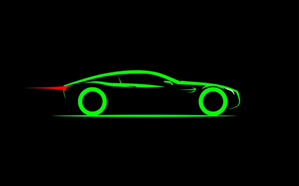 Стилізований автомобілів купе — стоковий вектор