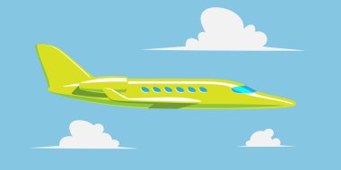 Bulutlar gökyüzü özel jet