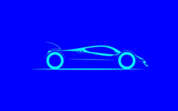 Стилизованный гоночный автомобиль — стоковый вектор