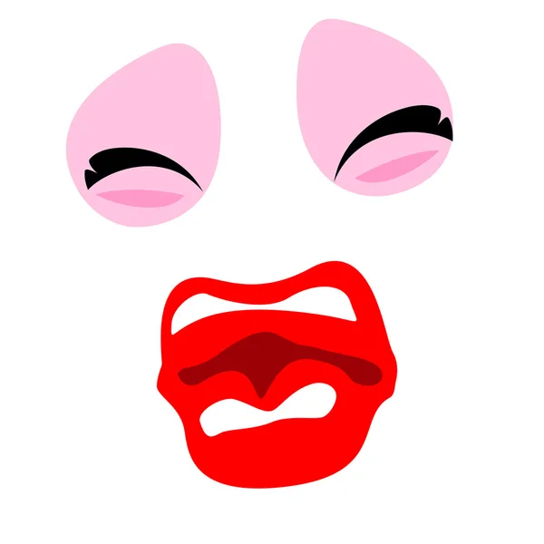 Kussen gezicht meisje met make-up — Stockvector