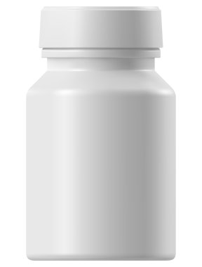 Tıbbi ambalaj üzerinde beyaz izole