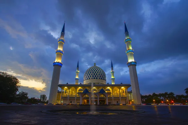 Tramonto Masjid Negeri Shah Alam Nota Ufficialmente Come Moschea Del — Foto Stock