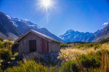 Tazman Dağı Vadisi, Aoraki Dağı Ulusal Parkı Güney Alpleri Dağı Yeni Zelanda
