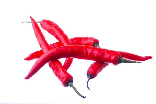 Red Chili Chilli Cayenne Pepper Isolated White Background — Stock Photo, Image