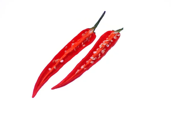 Red Chili Chilli Cayenne Pepper Isolated White Background — Stock Photo, Image