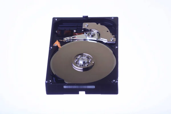 Internal View Computer Hard Disk Isolated White Background — Stock Photo, Image