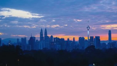 Kuala Lumpur şehrinin 4K Hareketi zaman aşımı. 