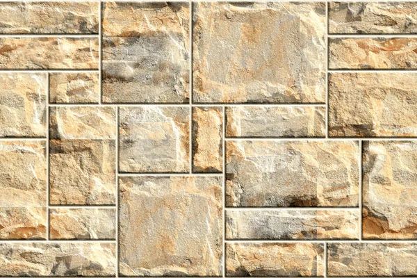 Abstract Home Decorative Arts Stone Wall Tiles Elevation Pattern Design — Stock Photo, Image