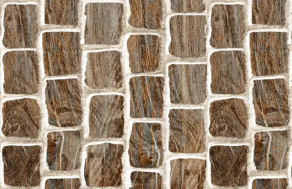 Casa Abstrata Artes Decorativas Pedra Parede Telhas Elevação Padrão Textura — Fotografia de Stock